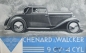 Preview: Chenard & Walcker 9 CV 4 Cylinder Modelprogram 1928 (7933)